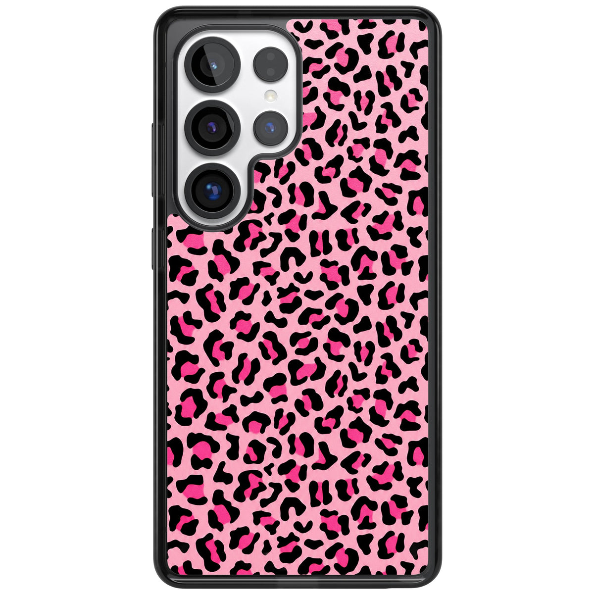 Pink Leopard Samsung S25 Ultra / Samsung S26 Ultra Impact Black Phone Case front