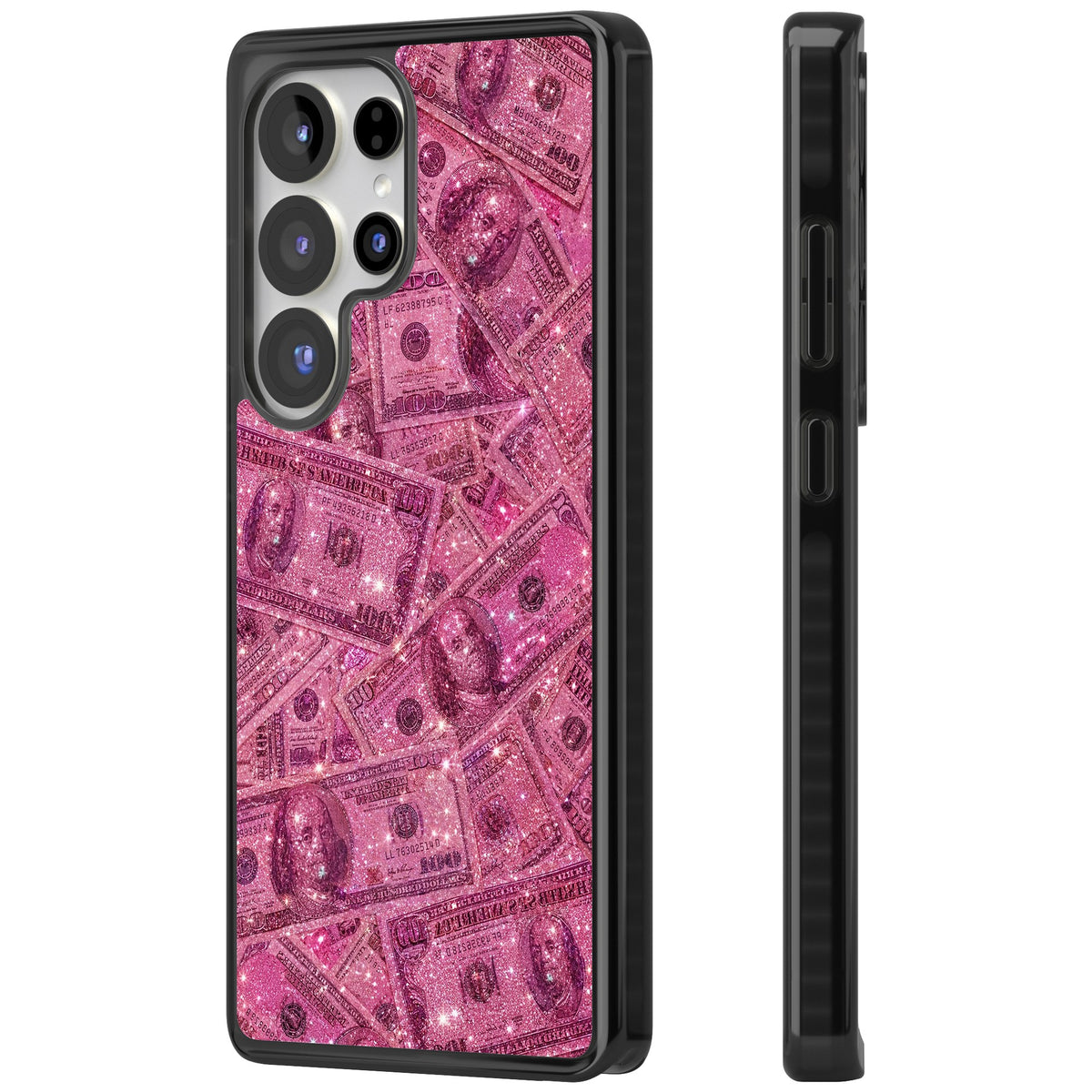 Glamorous Samsung S25 Ultra / Samsung S26 Ultra Impact Black Phone Case side