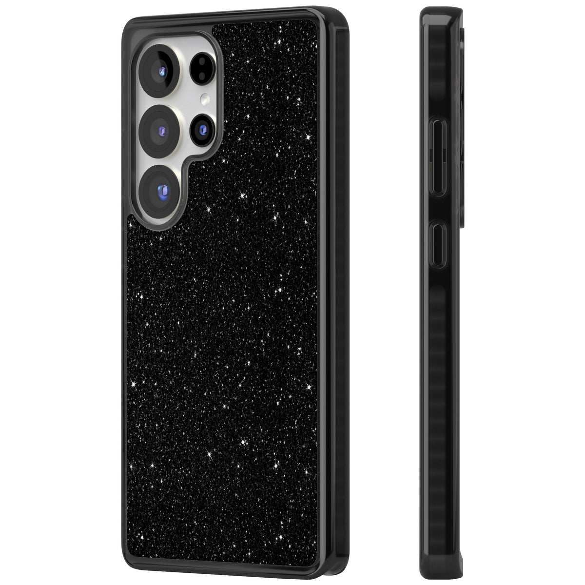 Black Glitter Samsung S25 Ultra / Samsung S26 Ultra Impact Black Phone Case side
