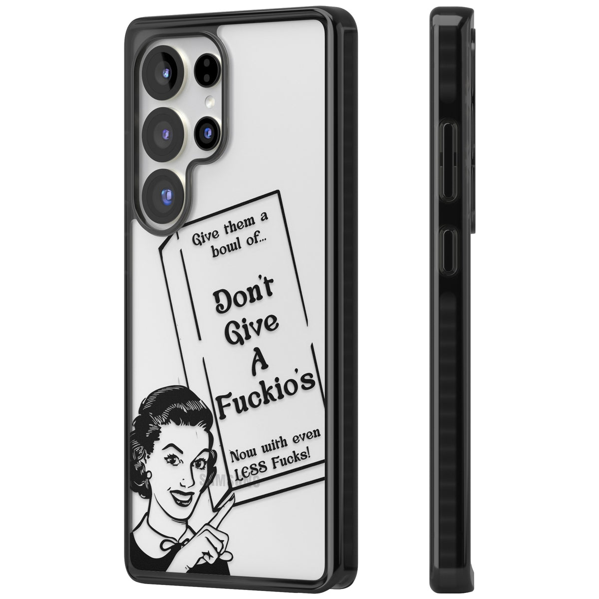 Dont Give A F Ckios Cereal Samsung S25 Ultra / Samsung S26 Ultra Impact Black Phone Case side