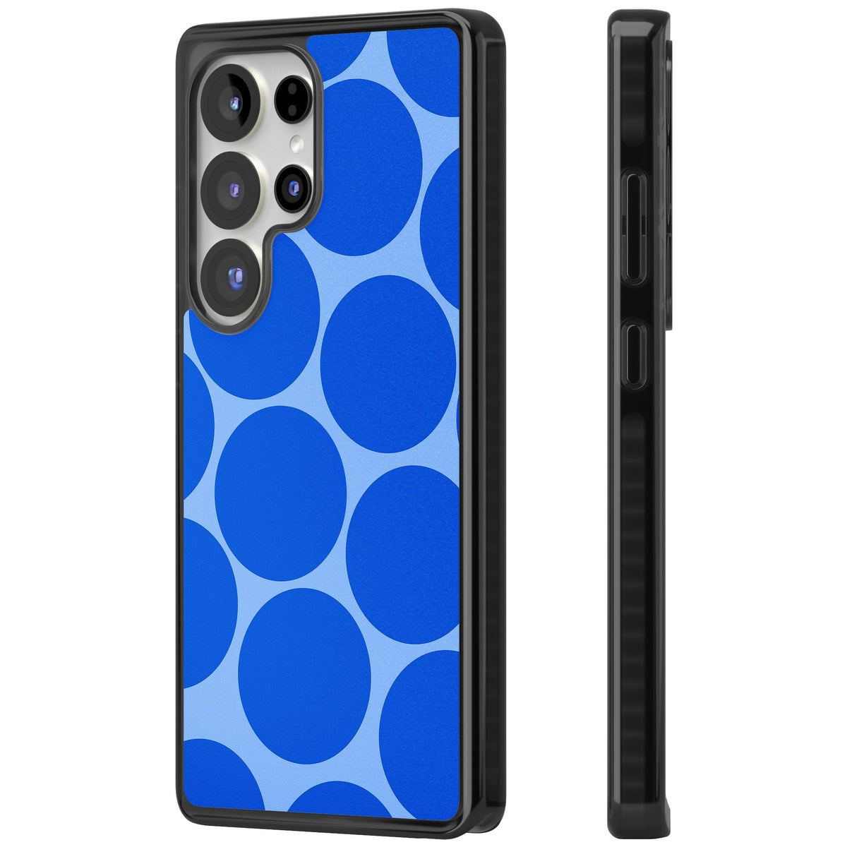Retro Blue Circles Samsung S25 Ultra / Samsung S26 Ultra Impact Black Phone Case side