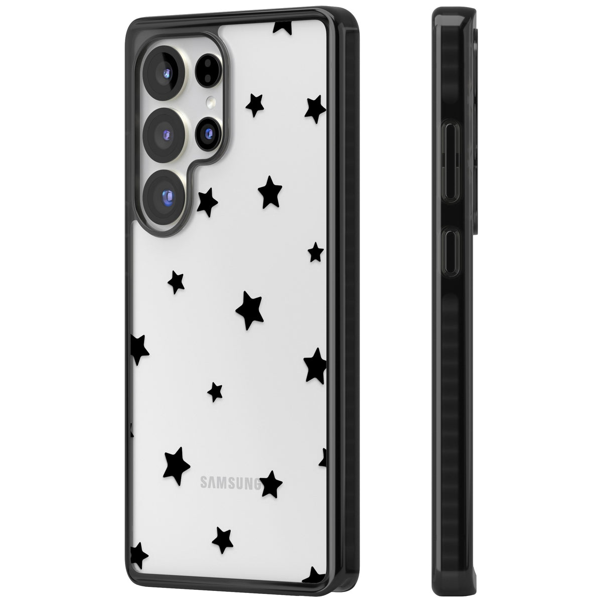 Starry Night Black Stars Samsung S25 Ultra / Samsung S26 Ultra Impact Black Phone Case side
