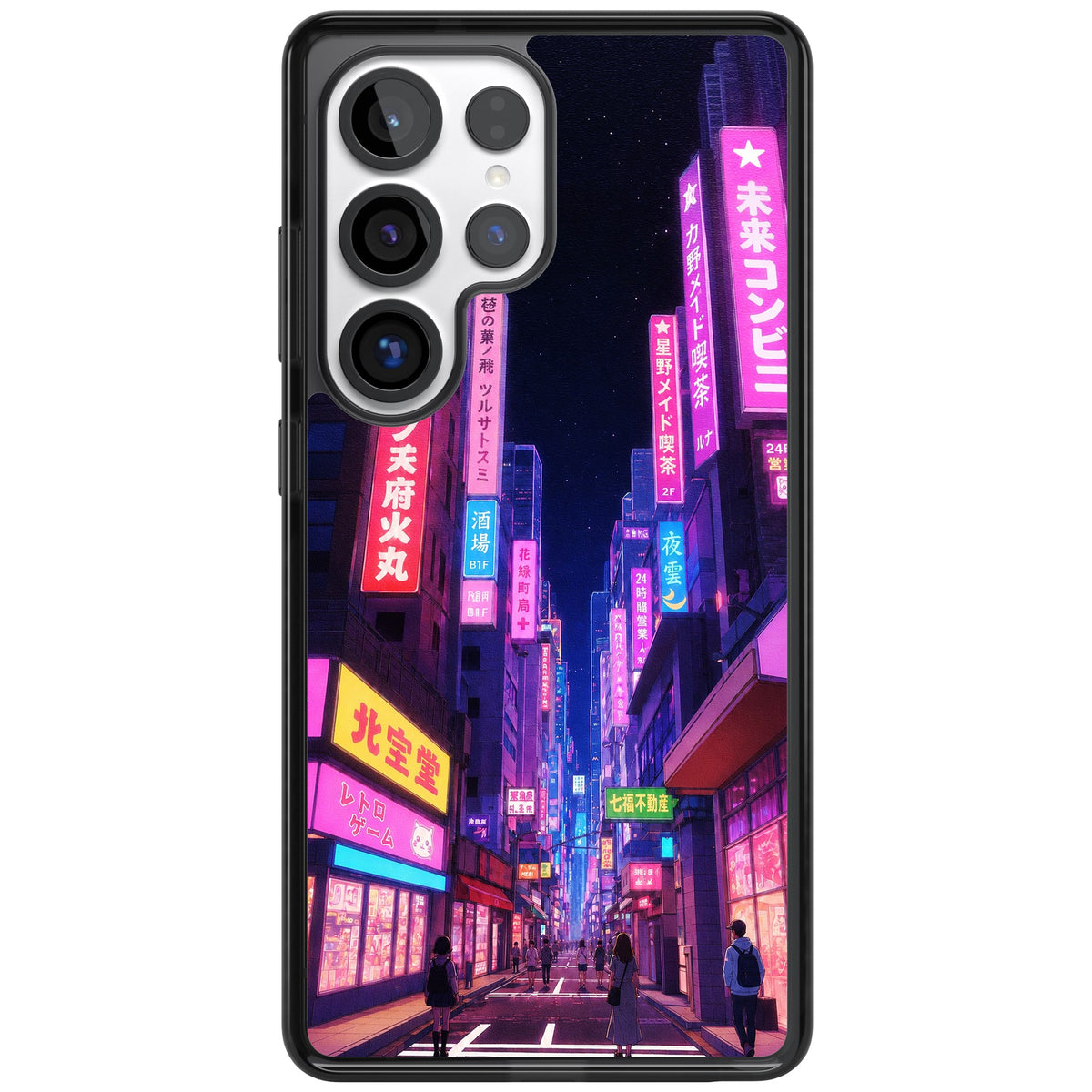 Shibuya At Night Samsung S25 Ultra / Samsung S26 Ultra Impact Black Phone Case front