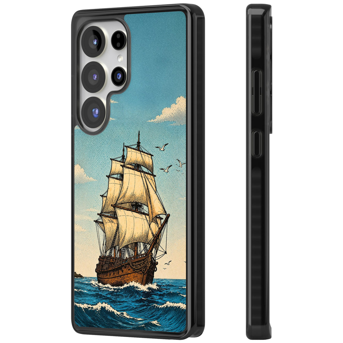 Ship at Sea Samsung S25 Ultra / Samsung S26 Ultra Impact Black Phone Case side