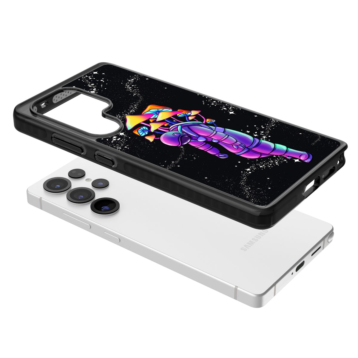 Space Mutation Samsung S25 Ultra / Samsung S26 Ultra Impact Black Phone Case angled