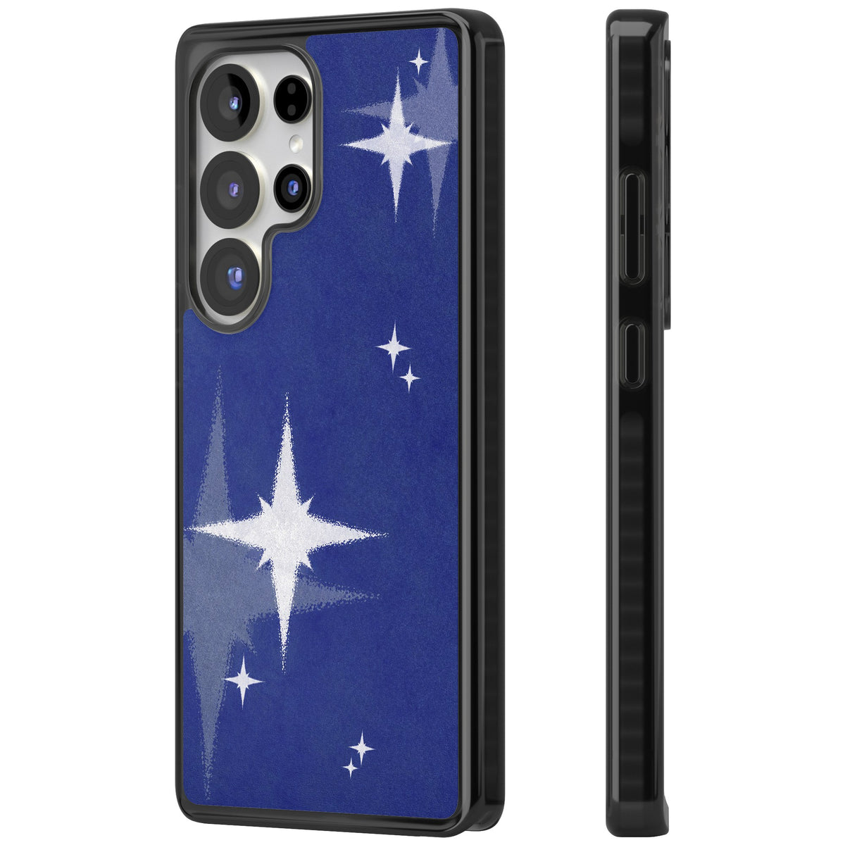 Blue Sparkle Samsung S25 Ultra / Samsung S26 Ultra Impact Black Phone Case side