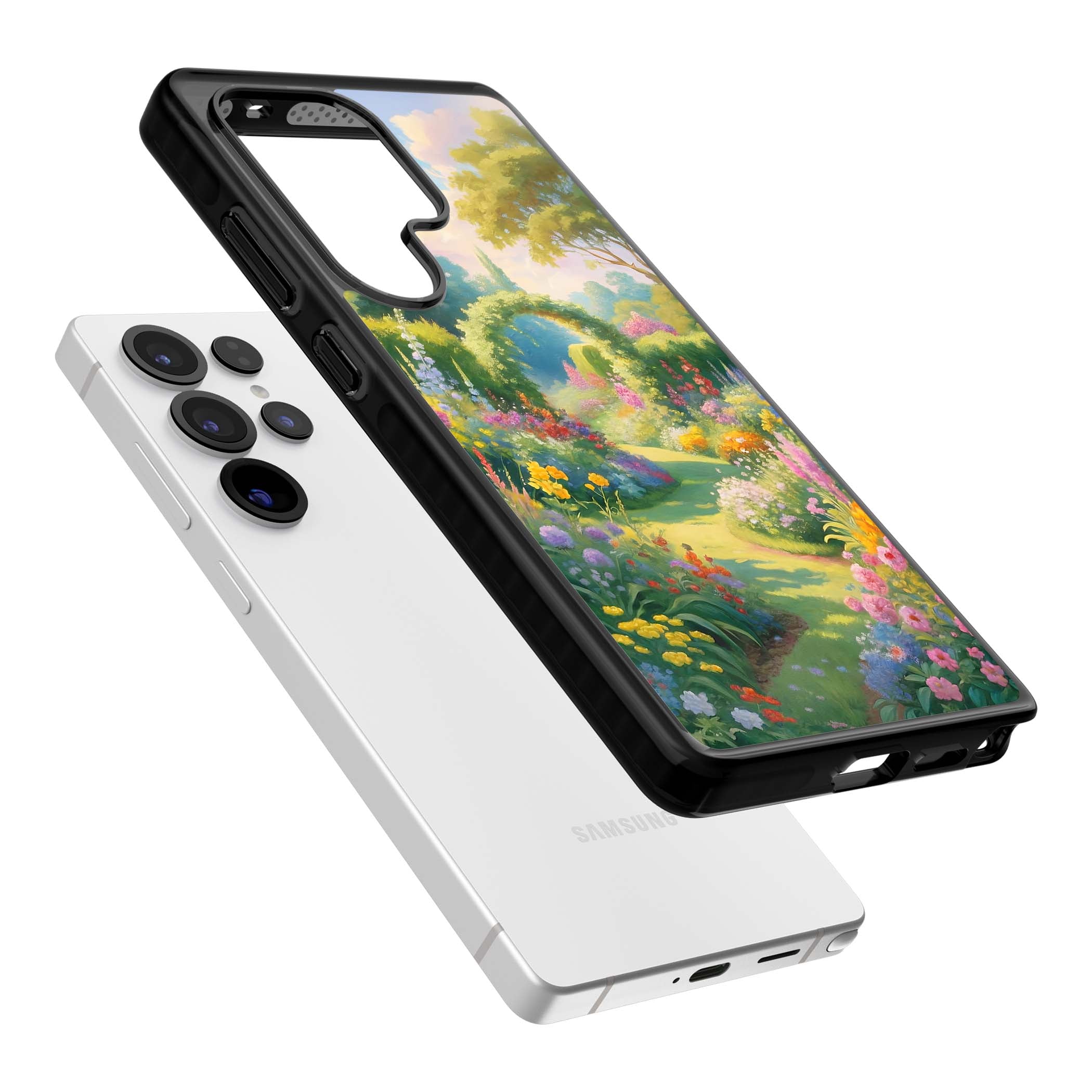 The Painter's Garden floral iPhone case | Black Impact case for Samsung Galaxy S25 Ultra