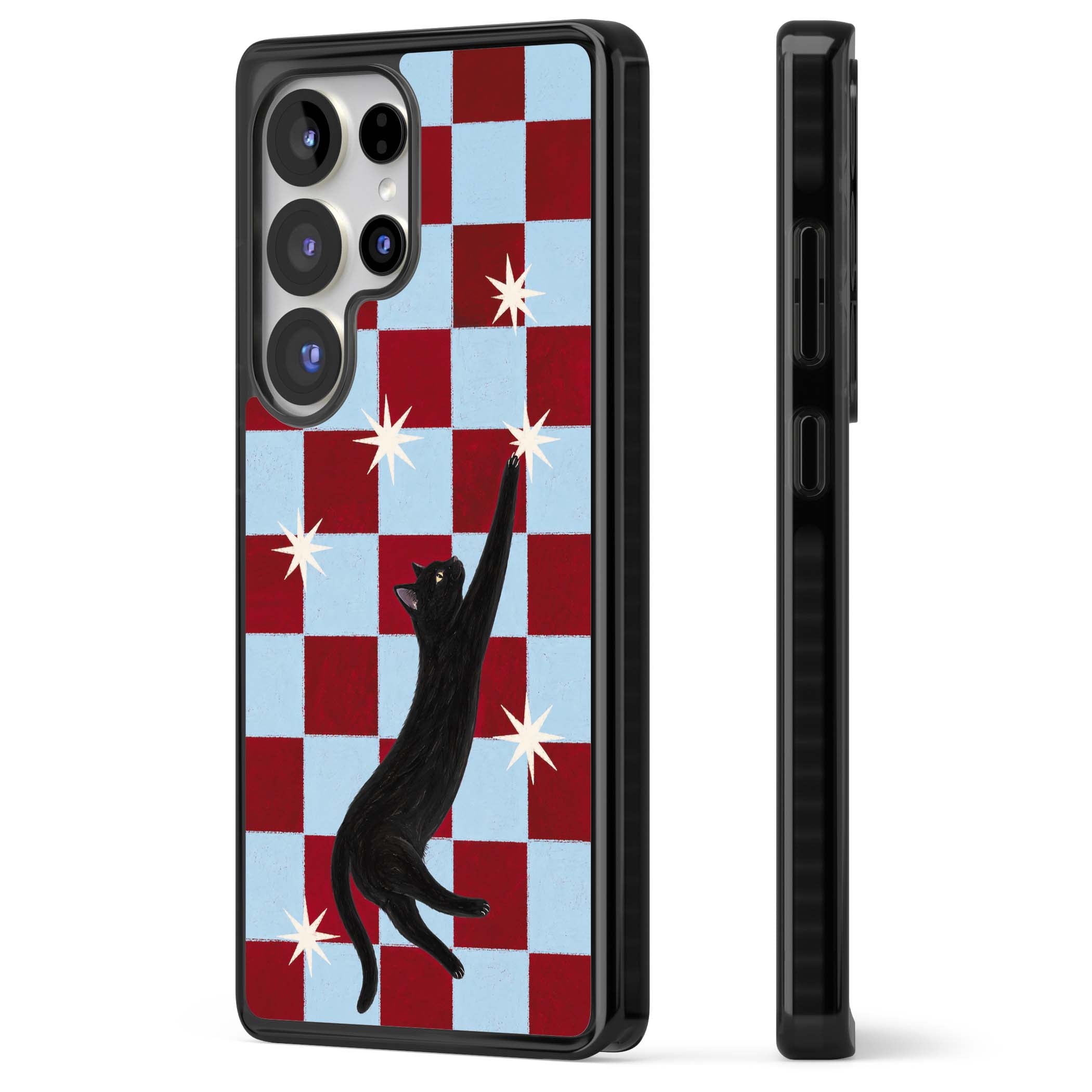 Starlit Kitty animals iPhone case | Black Impact case for Samsung Galaxy S25 Ultra