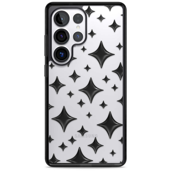 Black Puff Sparkle Pattern