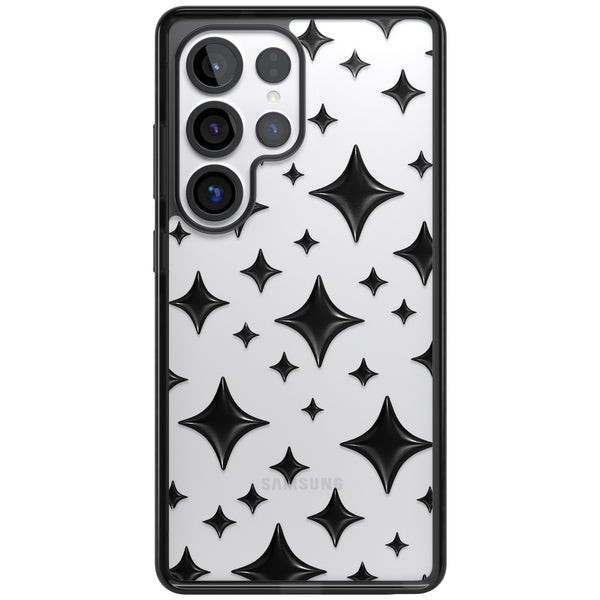 Black Puff Sparkle Pattern