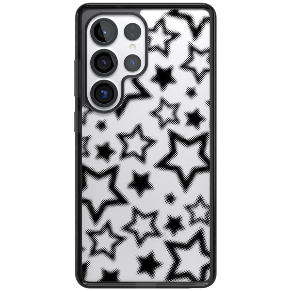 Black Halftone Stars (Clear)