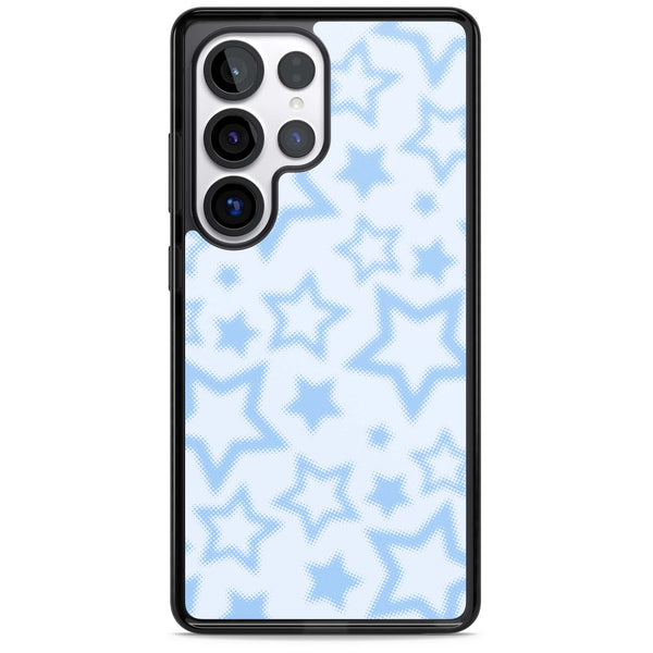 Blue Halftone Stars