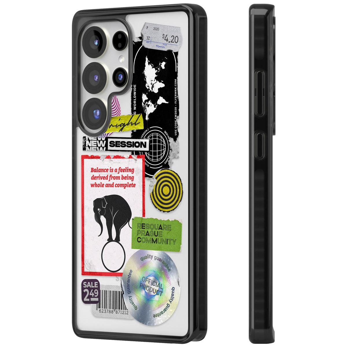 Analog Stickers Samsung S25 Ultra / Samsung S26 Ultra Impact Black Phone Case side