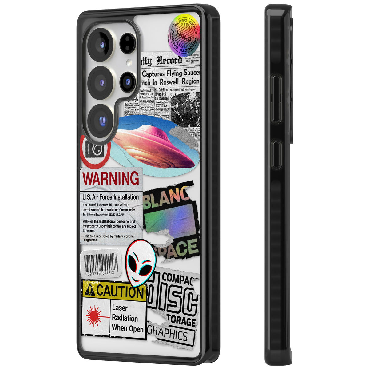 Cosmic Encounters Samsung S25 Ultra / Samsung S26 Ultra Impact Black Phone Case side