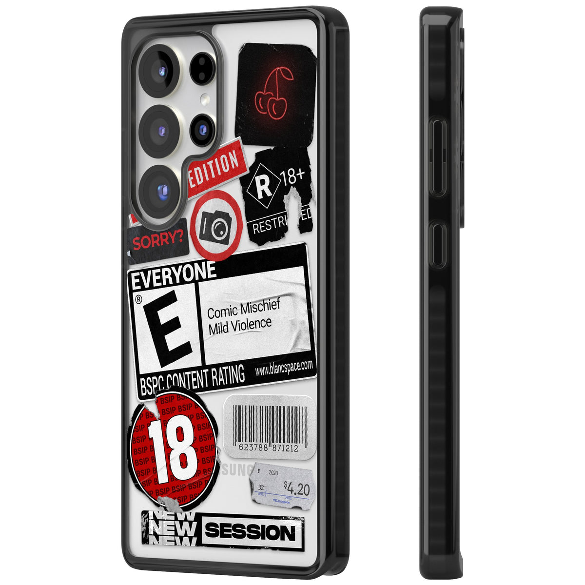 Parental Advisory Samsung S25 Ultra / Samsung S26 Ultra Impact Black Phone Case side
