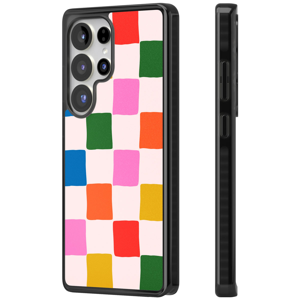 Colour Checked Samsung S25 Ultra / Samsung S26 Ultra Impact Black Phone Case side