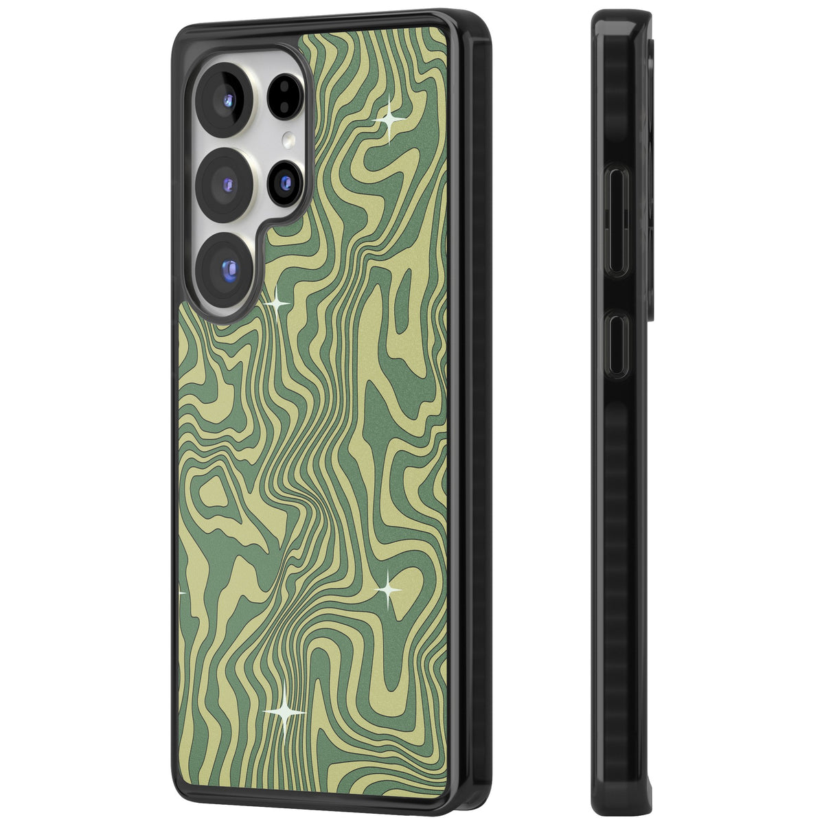 Sage Ripple Samsung S25 Ultra / Samsung S26 Ultra Impact Black Phone Case side
