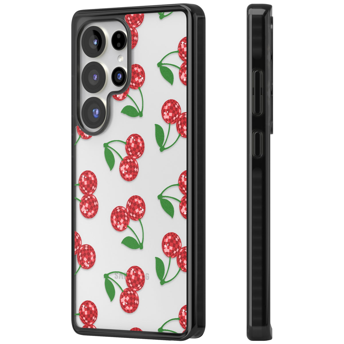 Disco Cherries Samsung S25 Ultra / Samsung S26 Ultra Impact Black Phone Case side