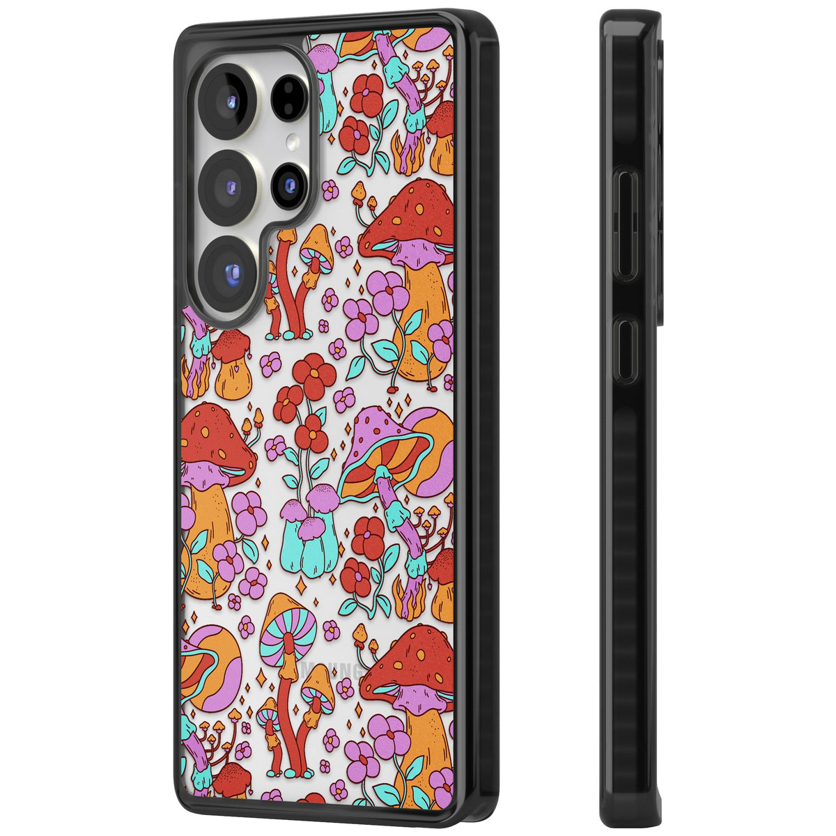 Psychedelic Flora Samsung S25 Ultra / Samsung S26 Ultra Impact Black Phone Case side