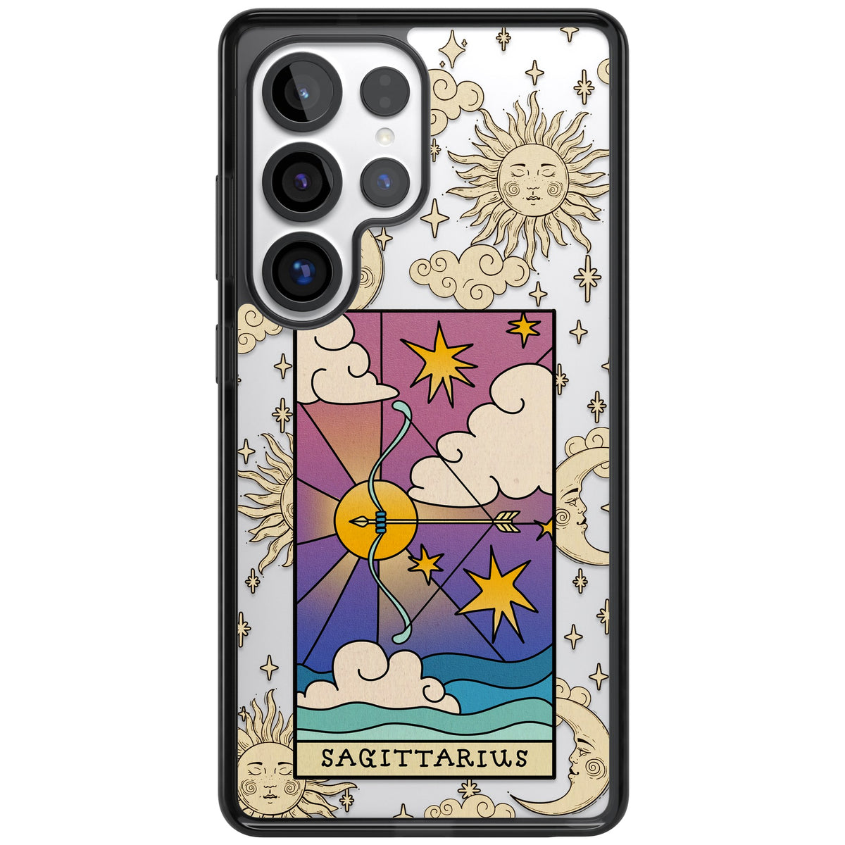 Celestial Zodiac Sagittarius Samsung S25 Ultra / Samsung S26 Ultra Impact Black Phone Case front
