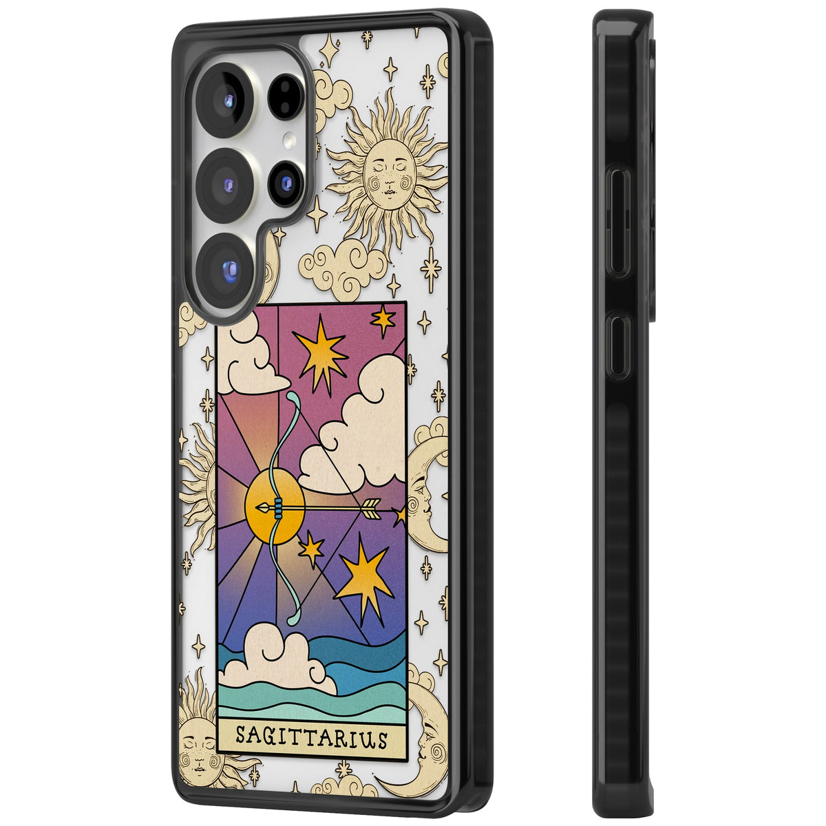 Celestial Zodiac Sagittarius Samsung S25 Ultra / Samsung S26 Ultra Impact Black Phone Case side
