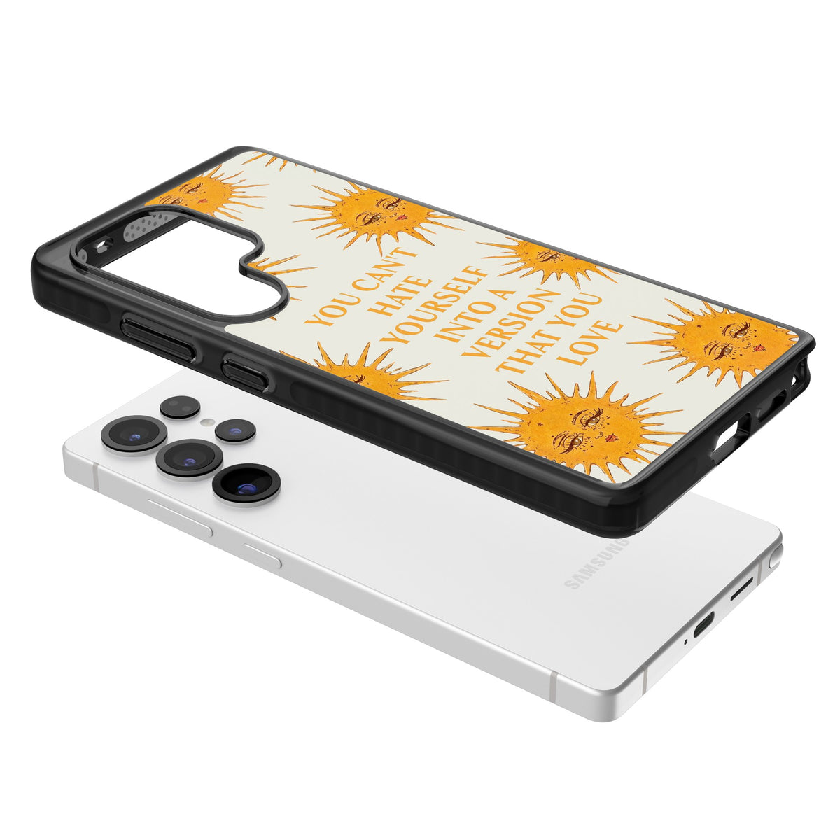 Don't Hate Yourself Samsung S25 Ultra / Samsung S26 Ultra Impact Black Phone Case angled