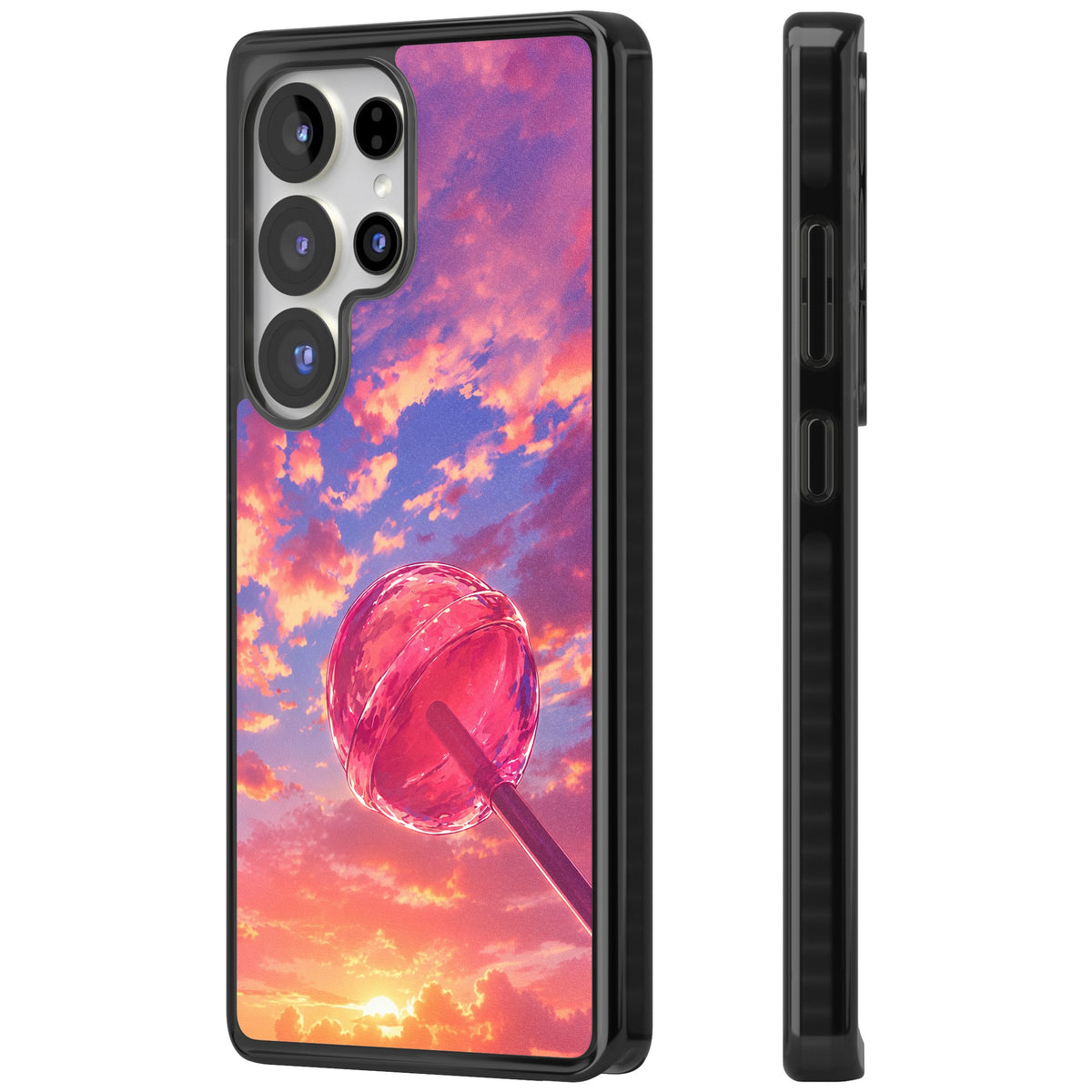 Sugar Sunset Samsung S25 Ultra / Samsung S26 Ultra Impact Black Phone Case side