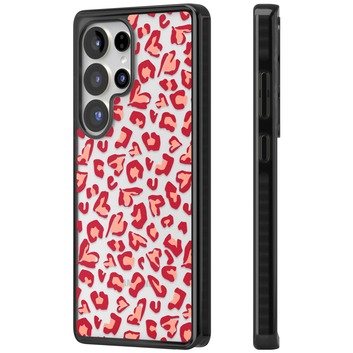 Heart Leopard Print Samsung S25 Ultra / Samsung S26 Ultra Impact Black Phone Case side
