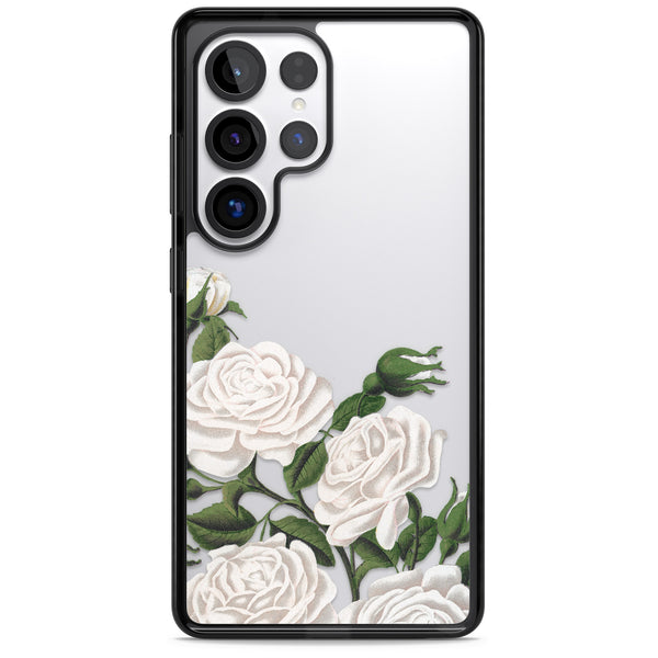White Vintage Painted Flowers