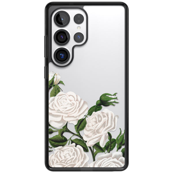 White Vintage Painted Flowers