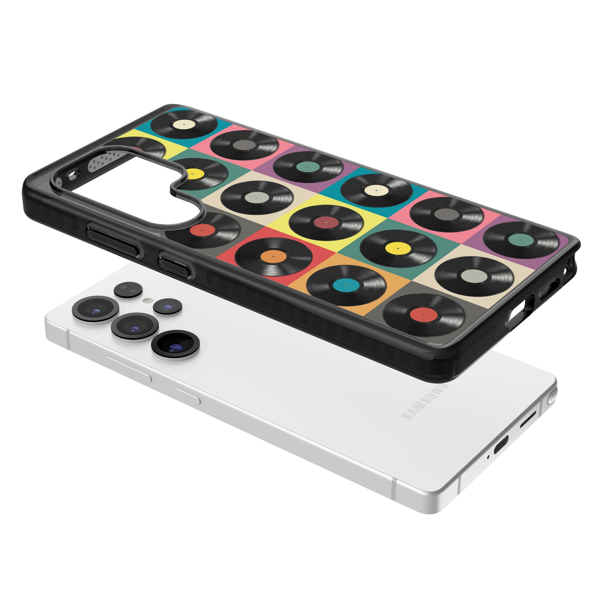 Vinyl Records Samsung S25 Ultra / Samsung S26 Ultra Impact Black Phone Case angled