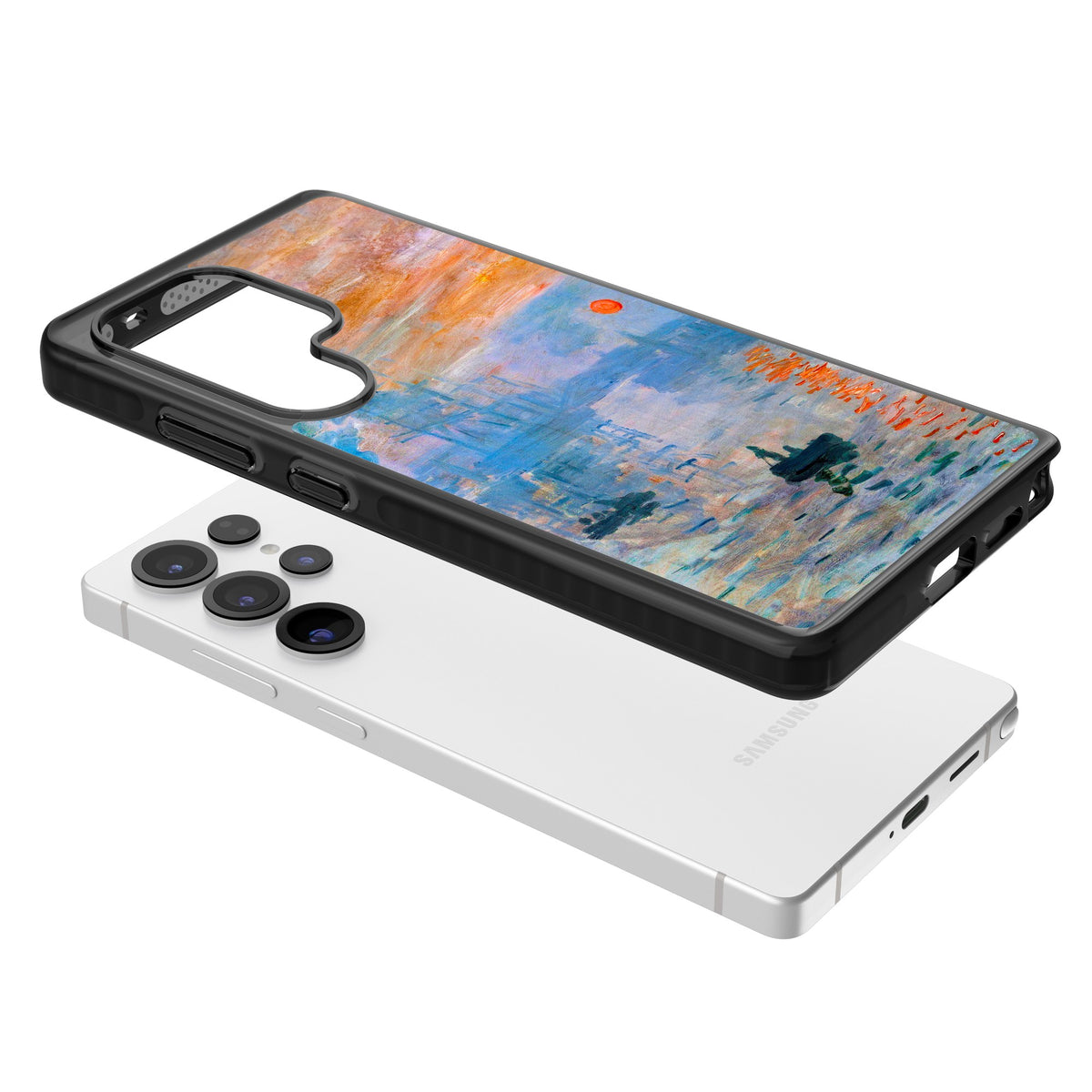 Impression, Sunrise Samsung S25 Ultra / Samsung S26 Ultra Impact Black Phone Case angled