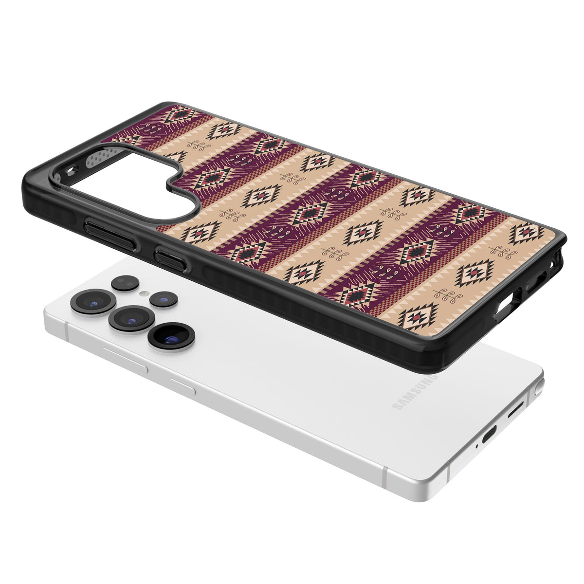 Western Poncho Samsung S25 Ultra / Samsung S26 Ultra Impact Black Phone Case angled