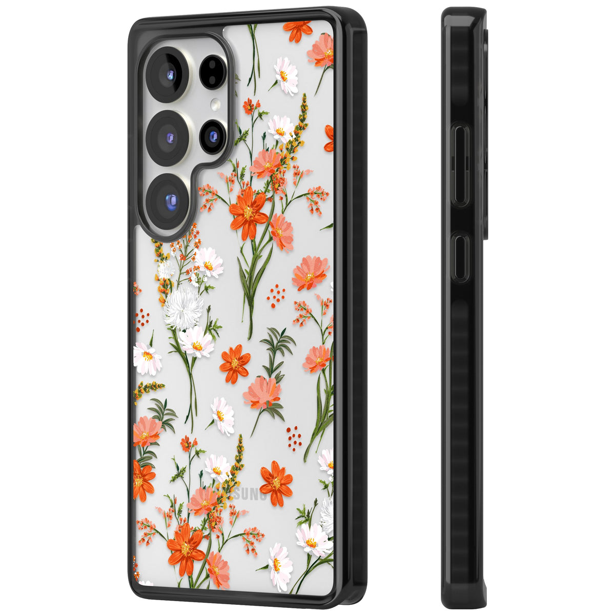 Sunset Wildflowers Samsung S25 Ultra / Samsung S26 Ultra Impact Black Phone Case side