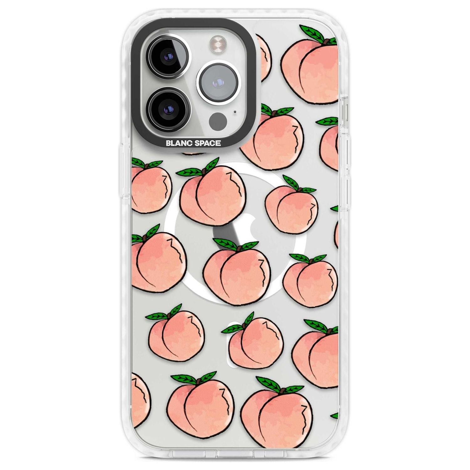Life's a Peach Phone Case iPhone 15 Plus / Magsafe Impact Case,iPhone 15 Pro / Magsafe Impact Case,iPhone 15 / Magsafe Impact Case,iPhone 15 Pro Max / Magsafe Impact Case Blanc Space