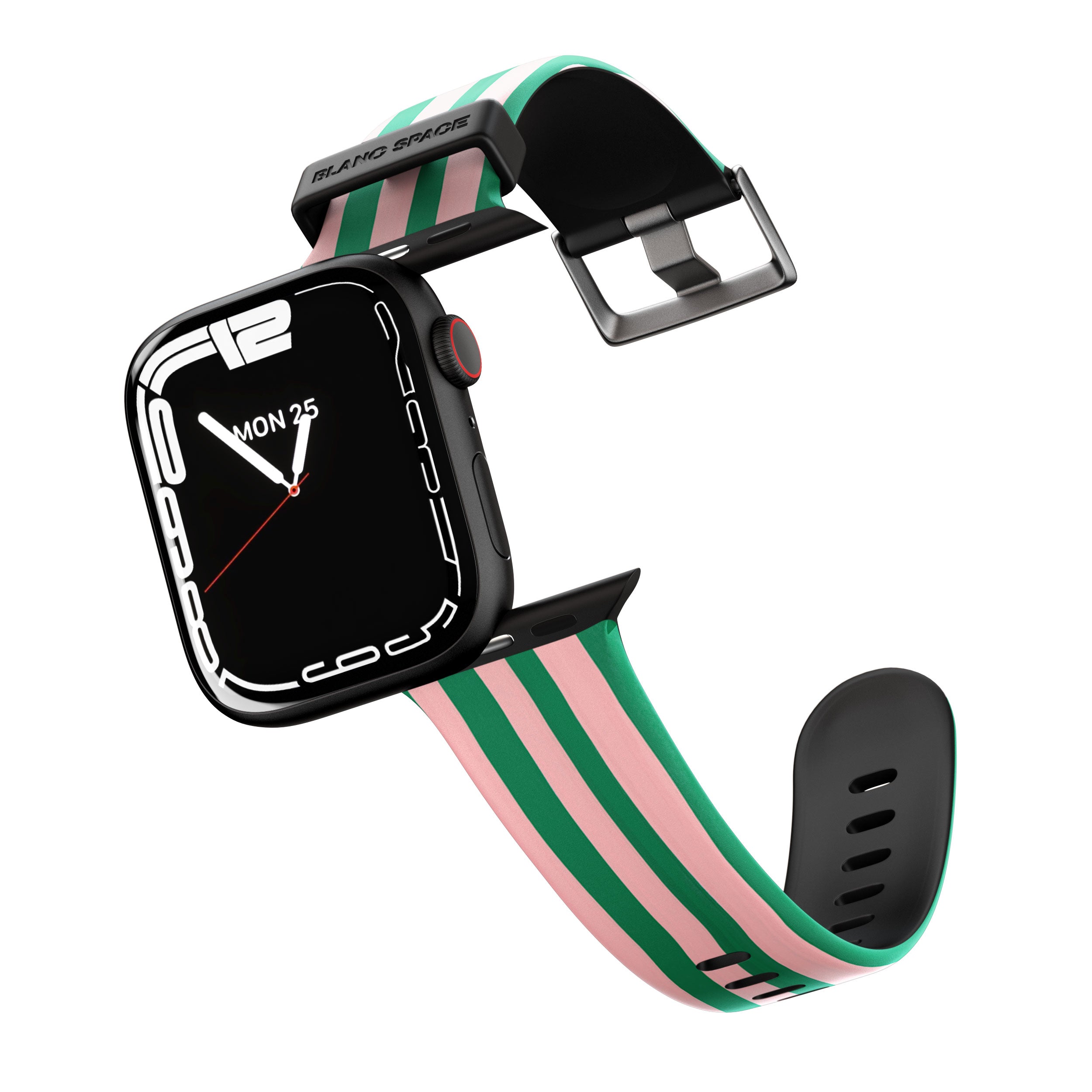 Pink & Green Striped Apple Watch Strap - 38mm / 40mm / 41mm