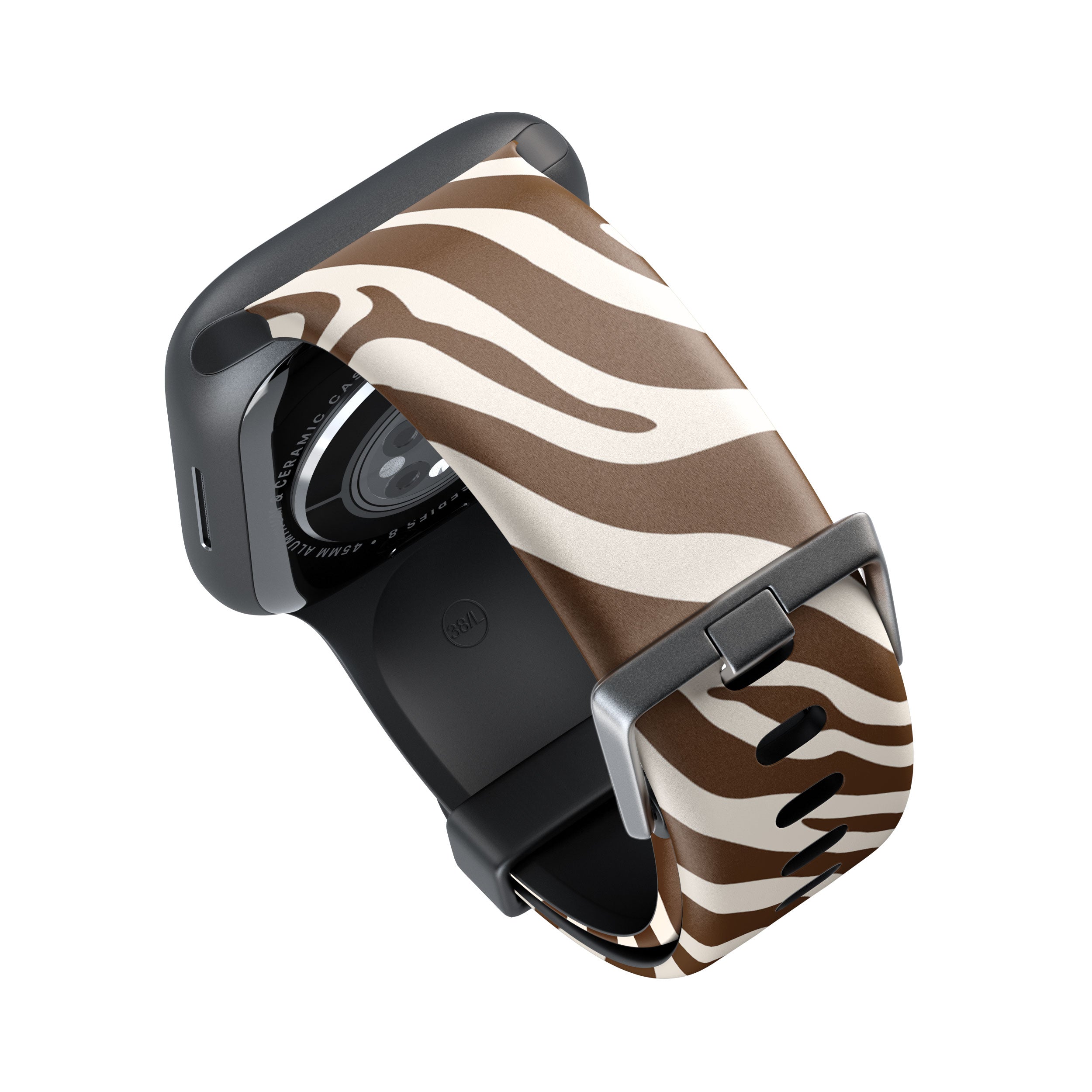 Brown & Cream Zebra Apple Watch Strap - 38mm / 40mm / 41mm