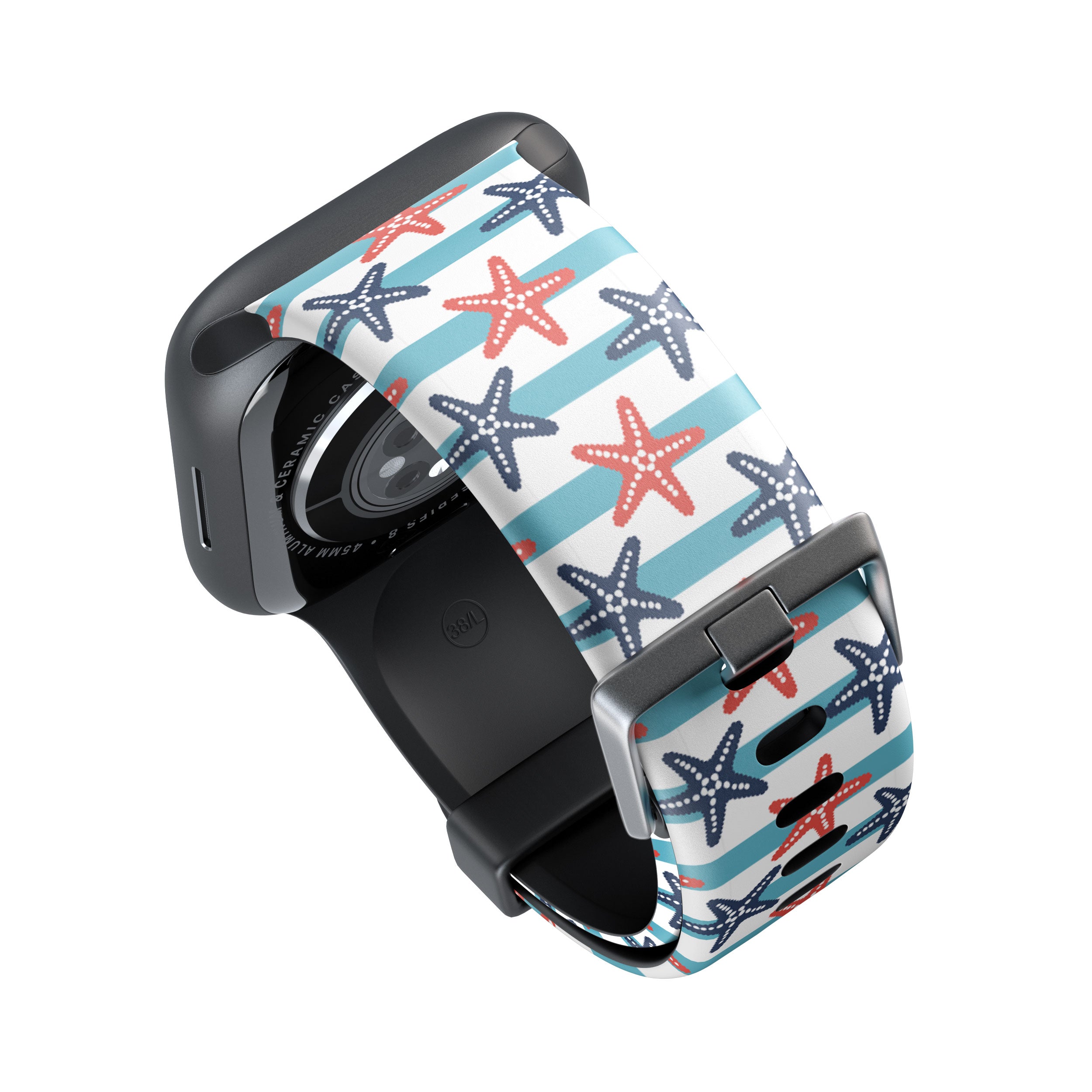 Nautical Starfish Stripe Apple Watch Strap - 38mm / 40mm / 41mm