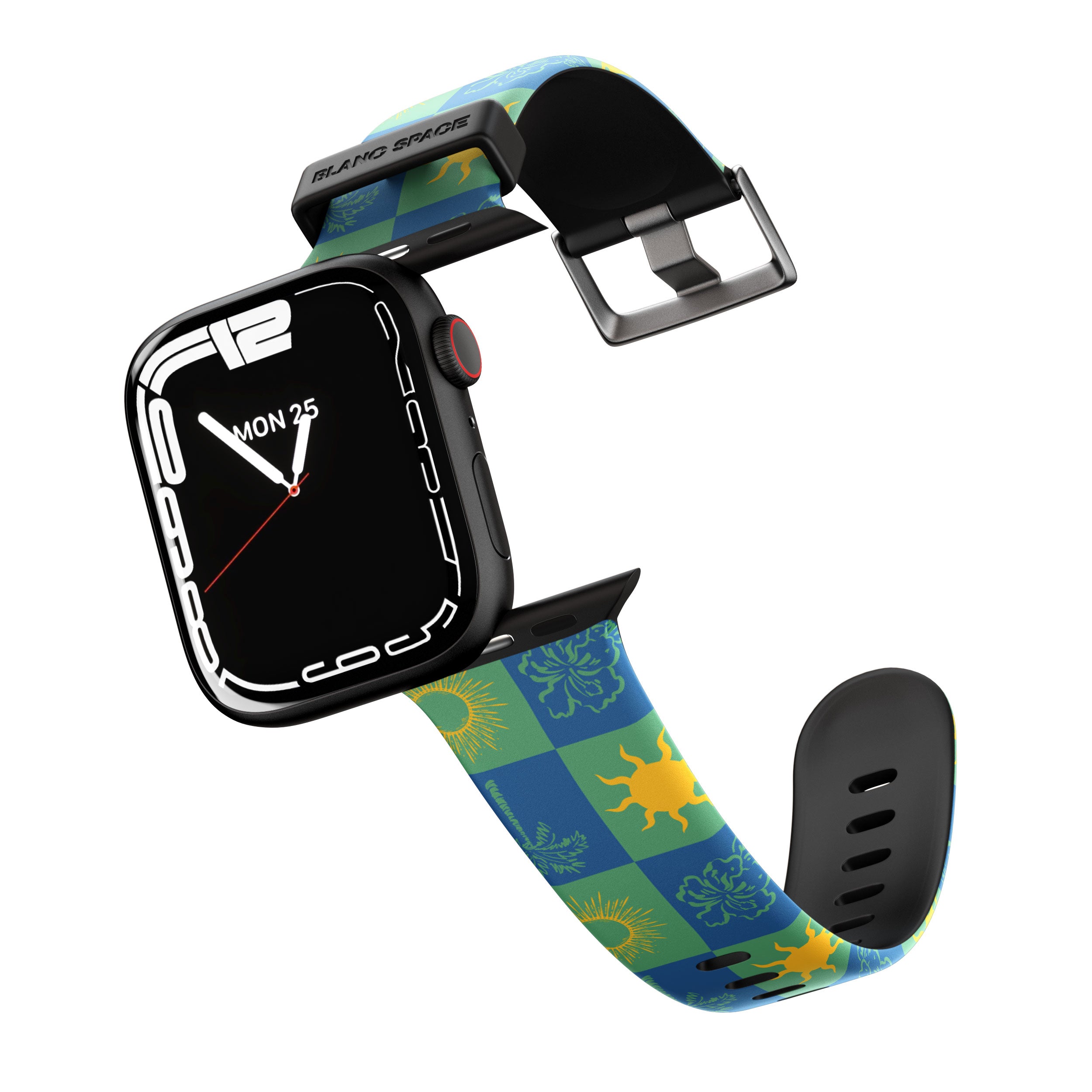 Green & Blue Tropical Checked Apple Watch Strap - 38mm / 40mm / 41mm