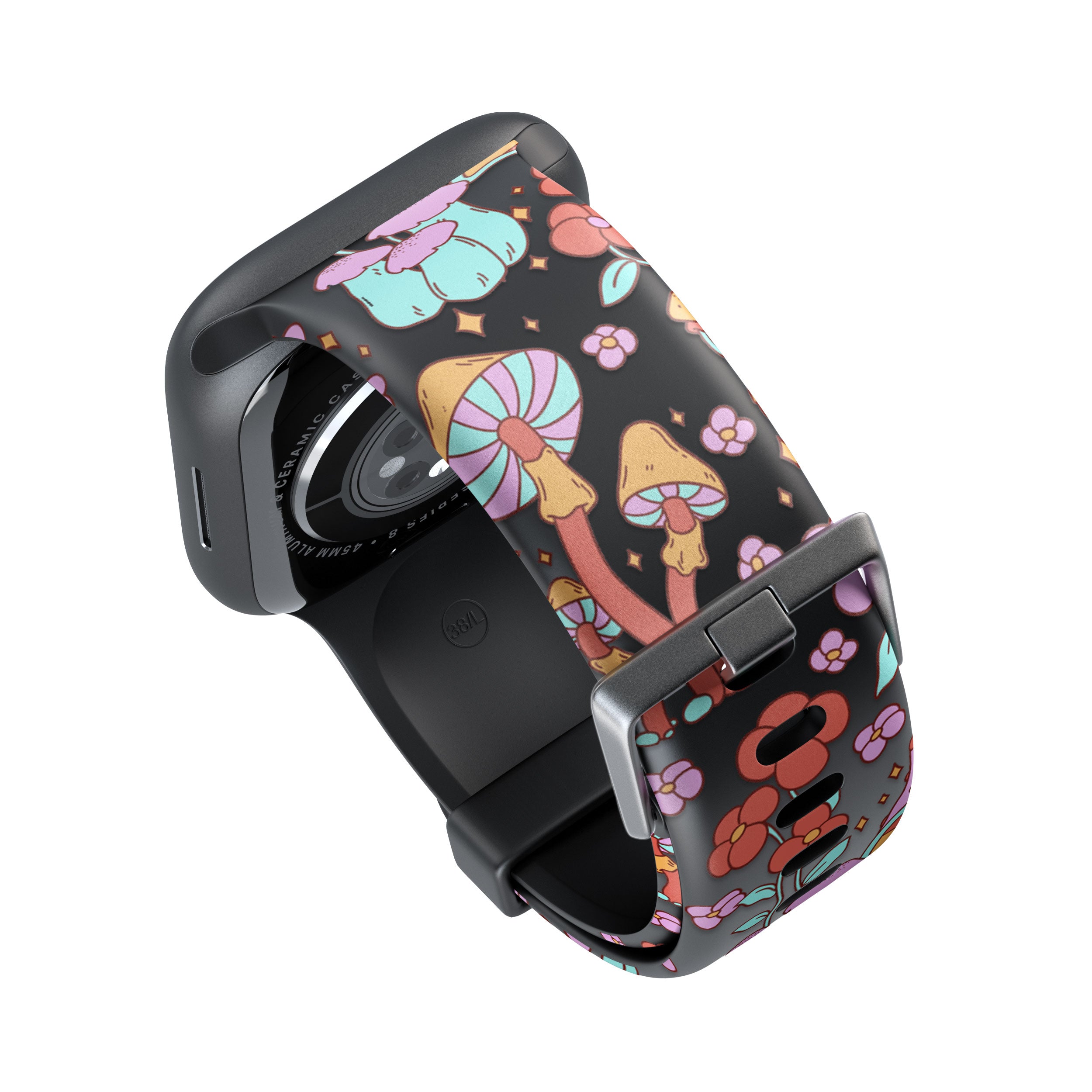 Psychedelic Flowers & Mushrooms Apple Watch Strap - 38mm / 40mm / 41mm