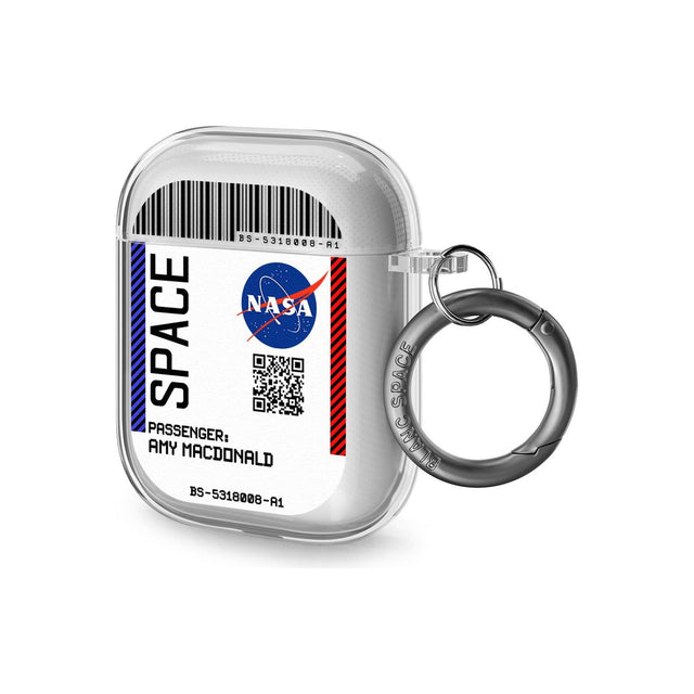 Personalised NASA Boarding Pass (Light) AirPods Case (2nd Generation)