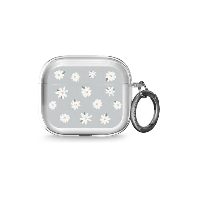 Painted Daisy Blue-Grey Cute AirPods Case (3rd Generation)