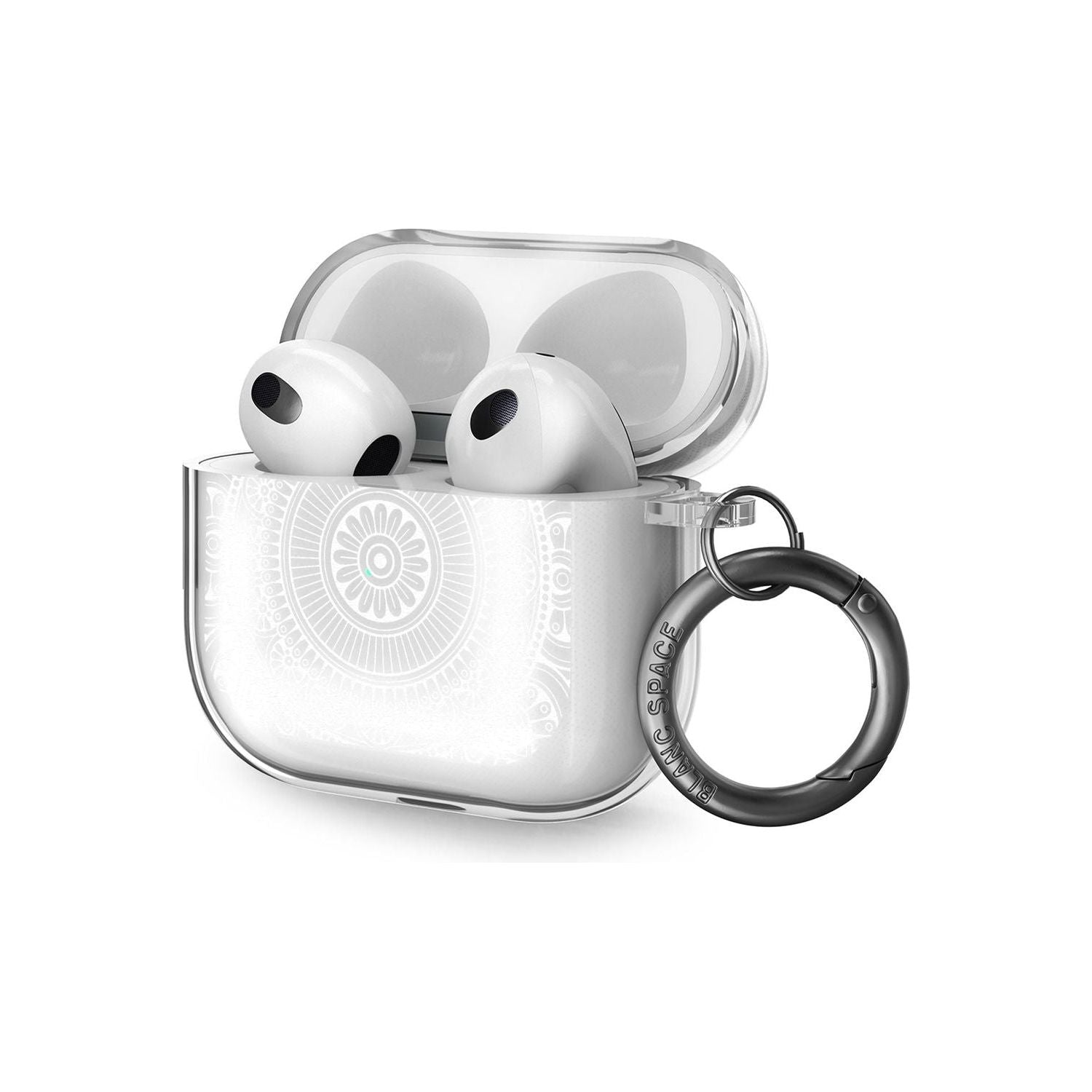 White Henna Flower Wheel AirPods Case (3rd Generation)