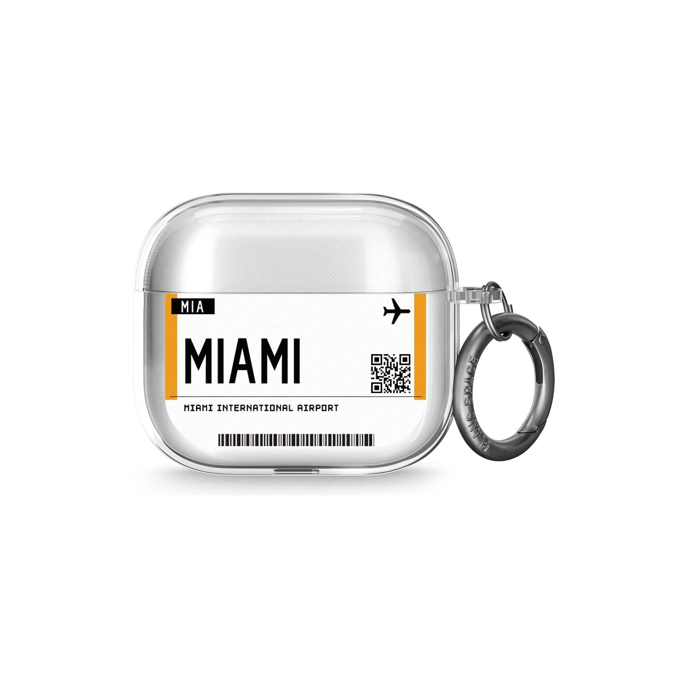 Miami Boarding Pass Airpods Case (3rd Generation)
