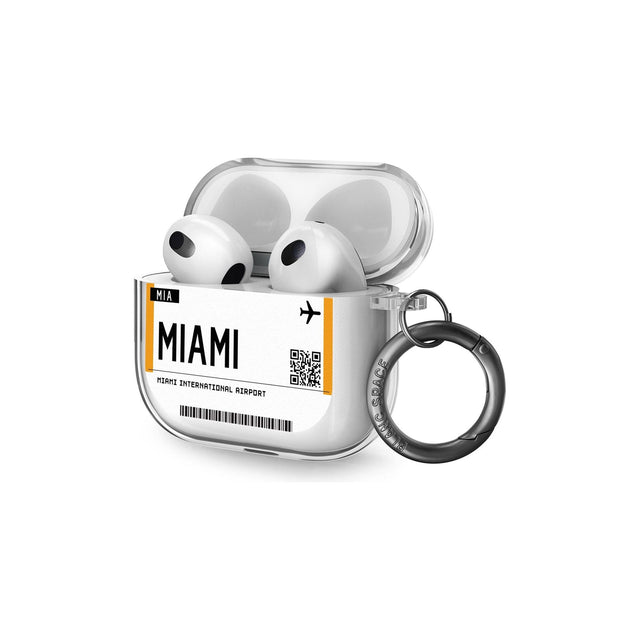 Miami Boarding Pass Airpods Case (3rd Generation)