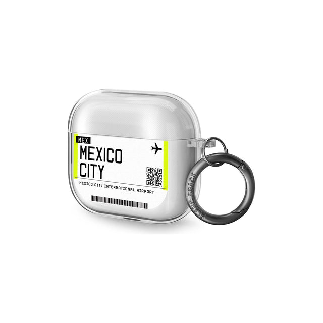 Mexico City Boarding Pass AirPods Case (3rd Generation)