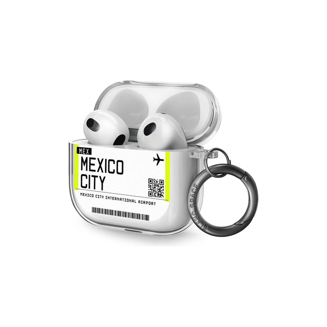 Mexico City Boarding Pass AirPods Case (3rd Generation)