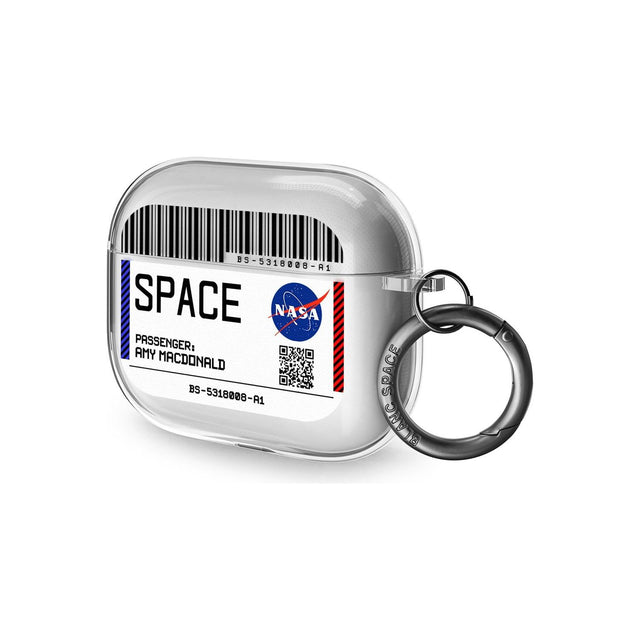 Personalised NASA Boarding Pass (Light) AirPods Pro Case