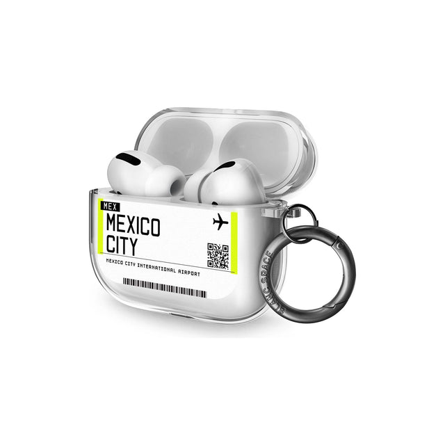 Mexico City Boarding Pass AirPods Pro Case