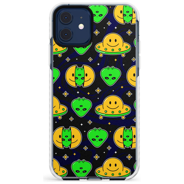 Alien Head Pattern Impact Phone Case for iPhone 11